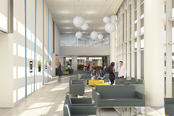 Inside view of patient care center